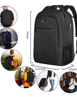 MATEIN Extra Large Backpack, 17 Inch Travel Laptop Backpack with USB Charging Port, Anti Theft TSA Friendly Business Work College Computer Backpack for Men Women, Black