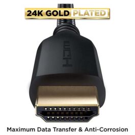 PowerBear 4K HDMI Cable 10 ft | High Speed Hdmi Cables, Braided Nylon & Gold Connectors, 4K @ 60Hz, Ultra HD, 2K, 1080P, ARC & CL3 Rated | for Laptop, Monitor, PS5, PS4, Xbox One, Fire TV, & More
