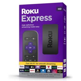 Roku Express | HD Roku Streaming Device with Simple Remote (no TV controls), Free & Live TV