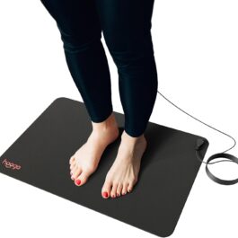 Hooga Grounding Mat for Sleep, Energy, Pain Relief, Inflammation, Balance, Wellness. Earth Connected Therapy. Indoor Grounding at Home, Office, Work. 15 Foot Cord Included. Conductive Carbon