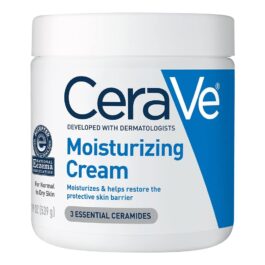 CeraVe Moisturizing Cream, Body and Face Moisturizer for Dry Skin, Body Cream with Hyaluronic Acid and Ceramides, Daily Moisturizer, Oil-Free, Fragrance Free, Non-Comedogenic, 19 Ounce