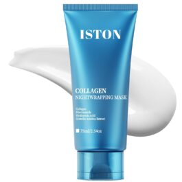 ISTON Collagen Night Wrapping Mask for Glass Skin – Elasticity& Hydration Boost,Reduces Dullness&Radiant Skin| Easy Peel-Off Collagen Face Mask Skin Care