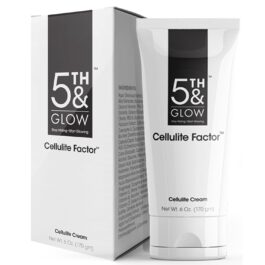 5th & Glow Cellulite Factor – Skin Tightening Cream for Body, Thighs, Legs & Butt – Skin Firming Anti-Cellulite Lotion for Smoother Skin & Stomach – 6 oz