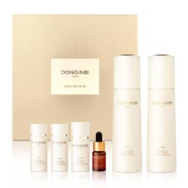 Donginbi Red Ginseng Power Repair Essential Skin Care Set – Hydrating Toner (4.4 floz), Korean Red Ginseng Essence with Collagen (4.4 floz), Firming Face Oil, Korean Skin Care Gifts for Women