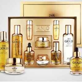 ANJO Skin Care 24K 1set 6+2 Toner 120ml, Emulsion 120ml, Essence 35ml, Cream 50g, Eye Cream 30g, Ampoule 35ml + Portable (Toner, Emulsion)