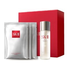 SK-II Glow Up Duo Anti-Aging Skin Care Set – Includes Facial Treatment Essence Skincare & 3 Hydrating Face Masks – Targets the Appearance of Fine Lines, Sun Spots & Dull Skin (4 Count)