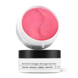 COSRX Pink Peptides Collagen Hydrogel Eye Patch for Puffy Eyes and Dark Circles, Under Eye Mask, 60 Under Eye Patches, Korean Skin Care