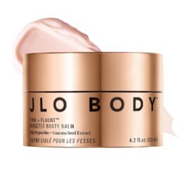 JLO BEAUTY Firm + Flaunt Targeted Booty Balm, Firming Body Lotion Skin Care Body Cream Moisturizer Helps Firm, Hydrate, Supports Skin Elasticity & Targets Arms, Waist, Booty, Hips and Thighs, 4.2 Oz