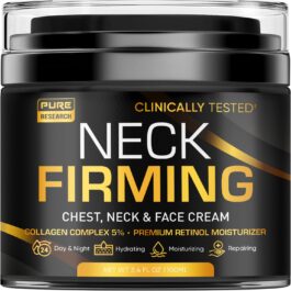Neck Firming Cream – Anti Wrinkle Cream – Saggy Neck Tightener & Double Chin Reducer Cream – Collagen & Retinol Skin Tightening Cream – Anti Aging Moisturizer for Neck & Décolleté 3.4oz