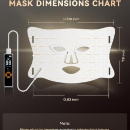 FOLOKE LED Light Therapy Mask Skin Care Mask, LED Red Light Therapy 630nm & 830nm Wavelength for Home Use, Body Beauty Machine for Care at Home (White)
