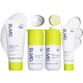 SLMD Skincare Set by Dr. Pimple Popper – 30-Day Skincare System, 4pc Kit, 3 Steps, 2x per Day Full Skin Care Set for Clearer, More Radiant Complexion, Travel Skin Care Set for Women and Men