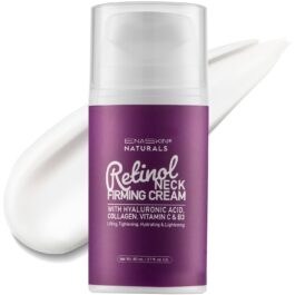 Retinol Neck Firming Cream: Advanced Face Tightening and Lifting Cream with Hyaluronic Acid, Collagen and Vitamin – Tightening Wrinkles, Firming Sagging Skin on Face, Neck, Décolleté – 2.7 Oz