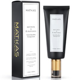 MATKAS Korean Retinol Neck Firming Cream – .38 Fl Oz – Skin Barrier Repair Moisturizer + Shea Butter, Korean Skin Care Neck Creams for Tightening and Firming, Lifting, Retinol for Anti Aging, Sagging