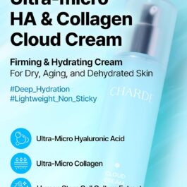 CHARDE Cloud Cream, Advanced Firming Cream for Face and Neck | Anti-Aging Moisturizer with Human Stem Cell, Peptides & Collagen for Deep Wrinkles, Fine Lines & Sagging Skin | Korean Skin Care