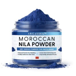 Moroccan Nila Powder – Natural Blue Clay Mask for Face, Body & Hair – Exfoliates for Glowing, Even-Toned Skin – Plant-Based & Traditional Hammam Skincare for All Skin Types