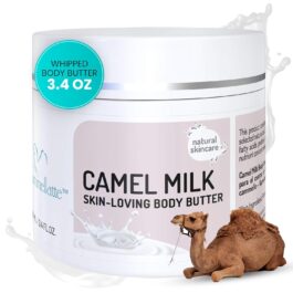Cammellatte Whipped Body Butter for Women, Effective Moisturizer for Dry Skin, Itchy Skin Relief, Skin Repair, Skin Tightening Cream, For Silky Soft, Smooth Skin 3.4 oz.