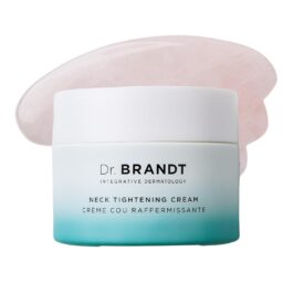 Dr. Brandt Needles No More Neck Tightening Cream – Lifts, Tightens & Reduces Skin Sagginess – Includes a Rose Quartz Gua Sha Tool – 1.7 oz